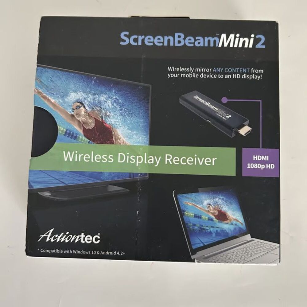 Actiontec ScreenBeam Mini 2 SBWD60A01 Wireless Display Receiver 1080p HD HDMI